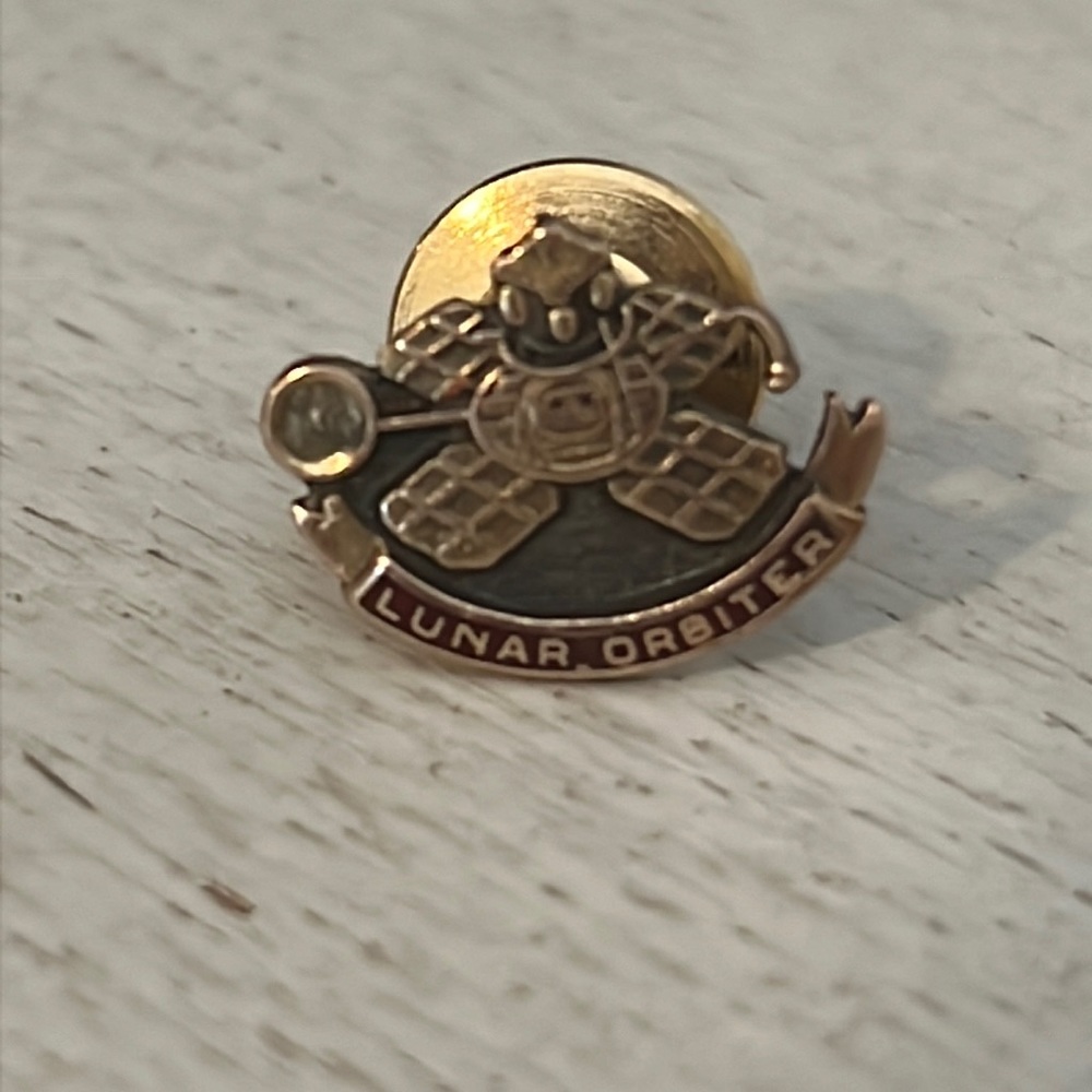 ‘60’s vintage gold filled NASA Lunar Mission tie tack
